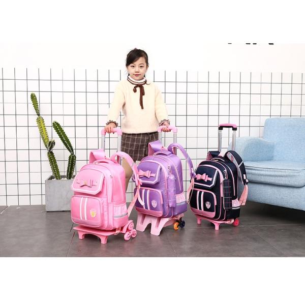 Customized Logo Cartoon Pattern Type Trolley School Bag for Children Unique Design