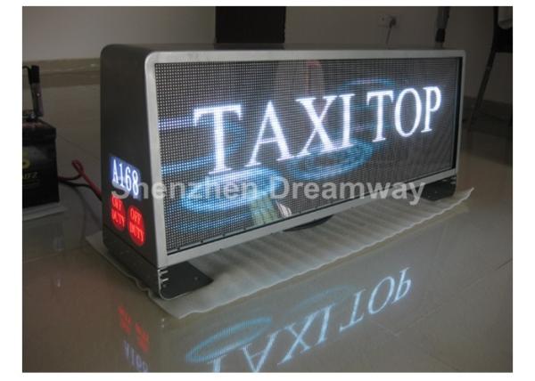 Customized 5mm Pixel SMD RGB Taxi LED Display 40000 Dots with Aluminum Cabinet , DC 5V