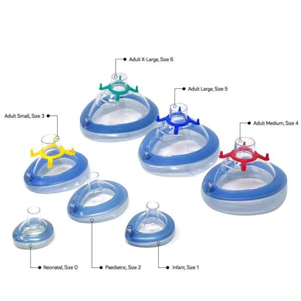 Medical Factory CE Approved Disposable Oxygen Anaesthesia Mask For Child / Adult Hospital Supply Medical Silicone Anesthesia Mask Adult Pediatric