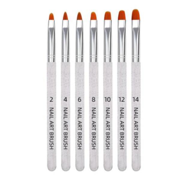 7pcs/set Nail Art Brush Pen for Light Therapy Phototherapy Painting Drawing Tool Made