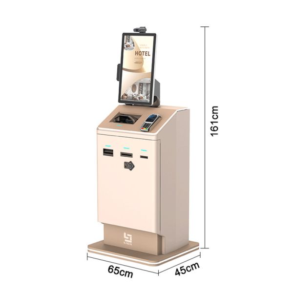 AIO Intelligent Hotel Self Service Check in Check Out Kiosk 24H Unattended Service