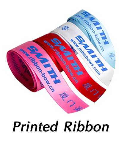 Fabric Type Grosgrain Custom Polyester Floral Ribbon with Logo Printed