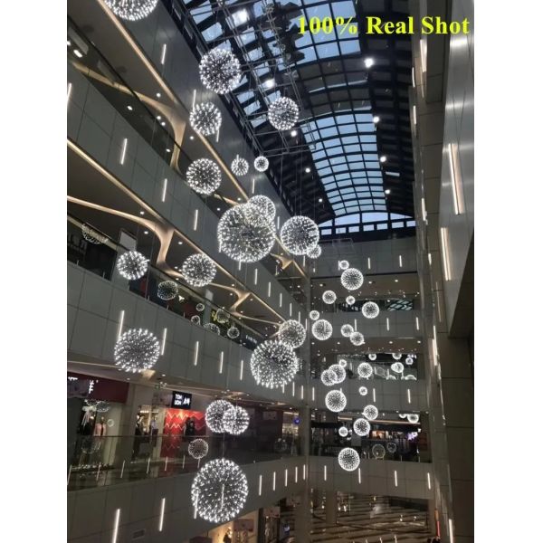 Modern Brief Loft Spark Ball LED Pendant Light  Raimond II Pendant（WH-AP-615）