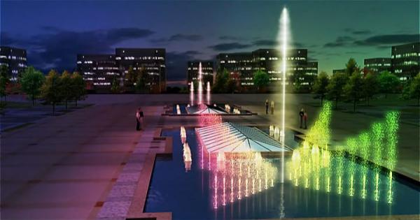 LED multi-media music dancing water fountain