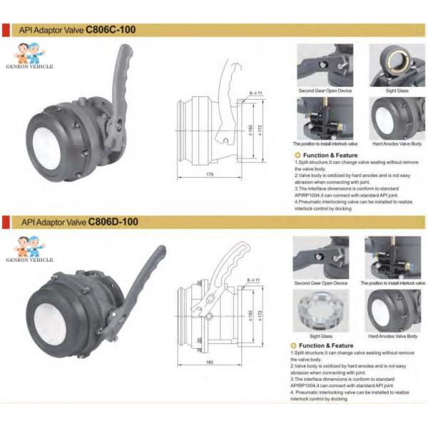 API Adaptor Valve Truck Trailer Spare Parts For Fuel Tanker Trailers