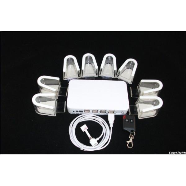 COMER 8 USB Ports Security Alarm System Acrylic Display Tablets Stand Brackets