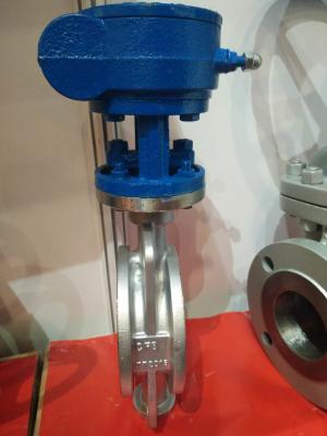 CF8 Stainless Steel Worm Gear Eccentric Butterfly Valve, Metal Seal Flange Type Butterfly Valve