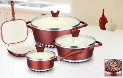 cookware set with energy-saving bottom nonstick cookware set aluminium cookware set