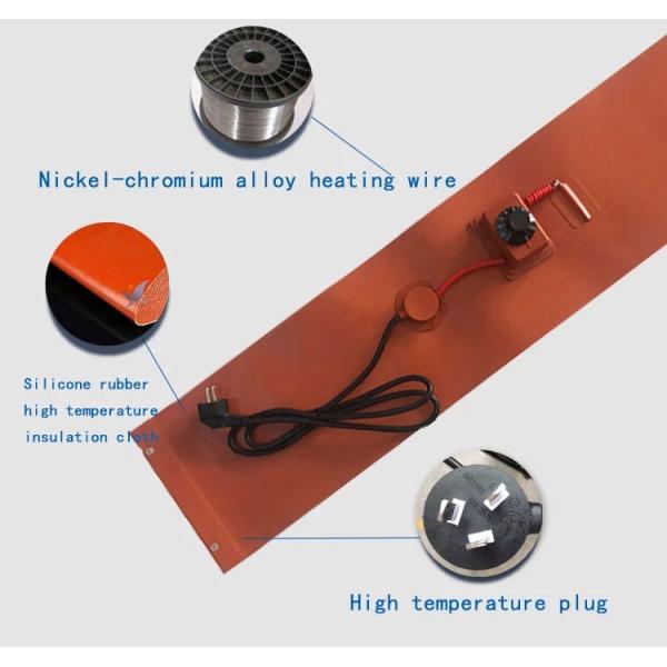 Special Shaped 100W / 300W 220V Silicone Rubber Heating Pad