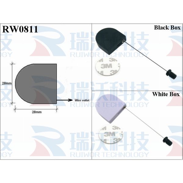 RW0811 D-Shaped Mini Retractable Tether Plus M6x8MM /M8x8MM Or Customized Flat Head Screw Cable End