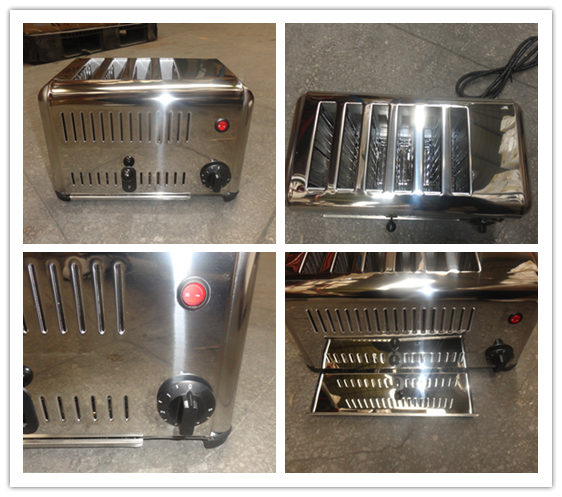 Space Stainless Steel Electric Bread Toaster Conveyor Type For Restaurant