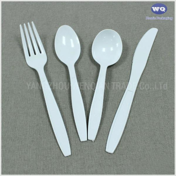6inch Medium Weight White Disposable Plastic Cutlery Kits-Heavyweight Disposable Plastic Utensils Plastic Silverware