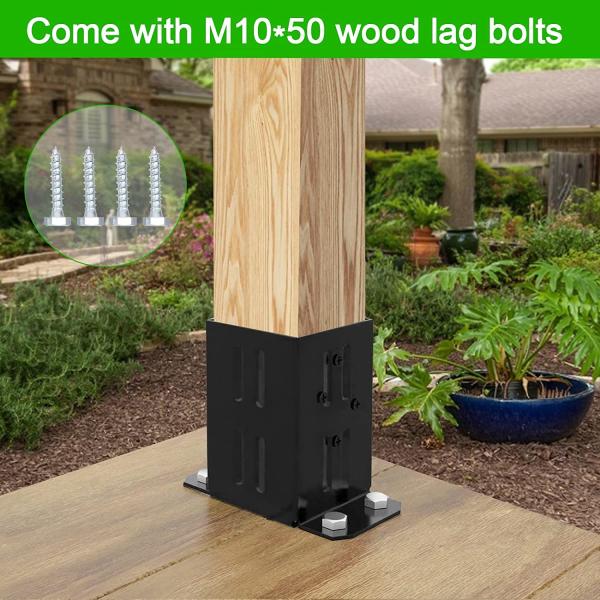 Metal Wood Fence Post Base Brackets 4x4 Anchor Base for High-Performing Super Markets