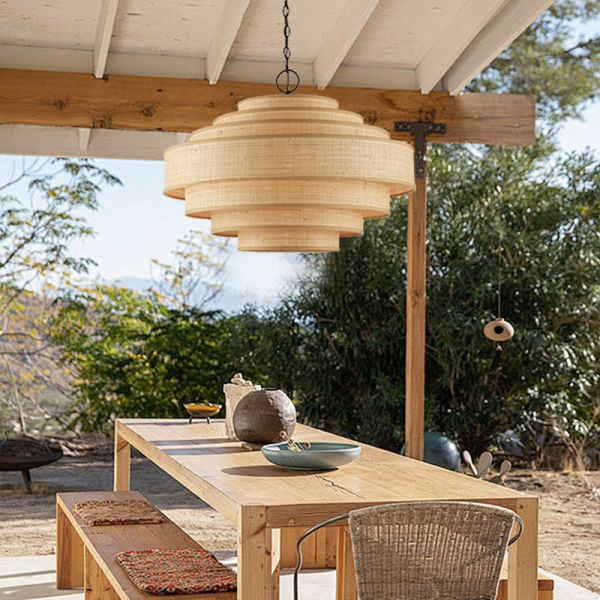 Living Dining Bedroom B&B Decoration Home Pendant Lights Indoor Lighting Fixtures Japan Style Wabi Sabi Fabric Chandelier (WH-VP-303)