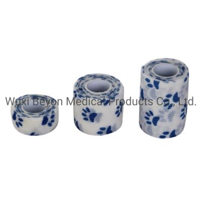1 2 3 4 Self Adherent Cohesive Tape Paw Print Vet Wrap Printed