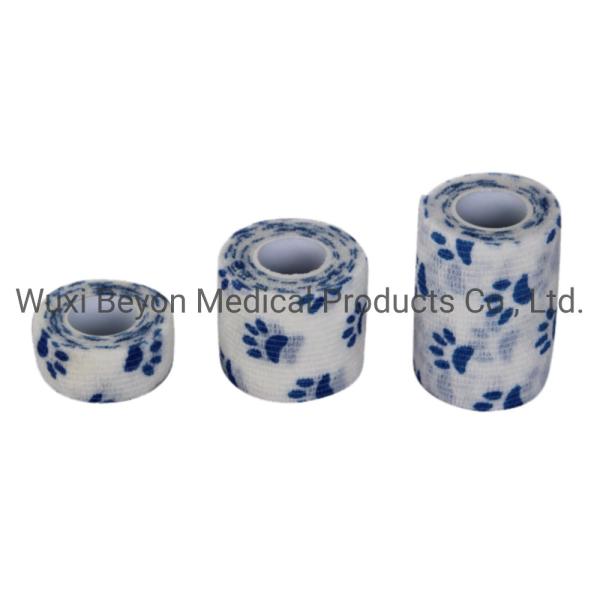 5cm OEM Cohesive Bandage Finger Customized Pattern OEM Logo Printed