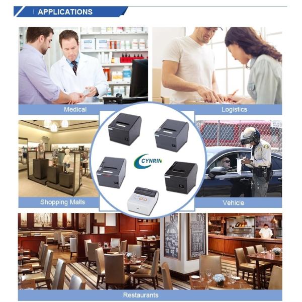 80mm USB Thermal Printer POS Receipt Printer Auto Cutter For Home Business