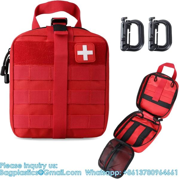 Tactical First Aid Pouch, Molle EMT Pouches Rip-Away Military IFAK Medical Bag Outdoor Emergency Survival Kit Quick
