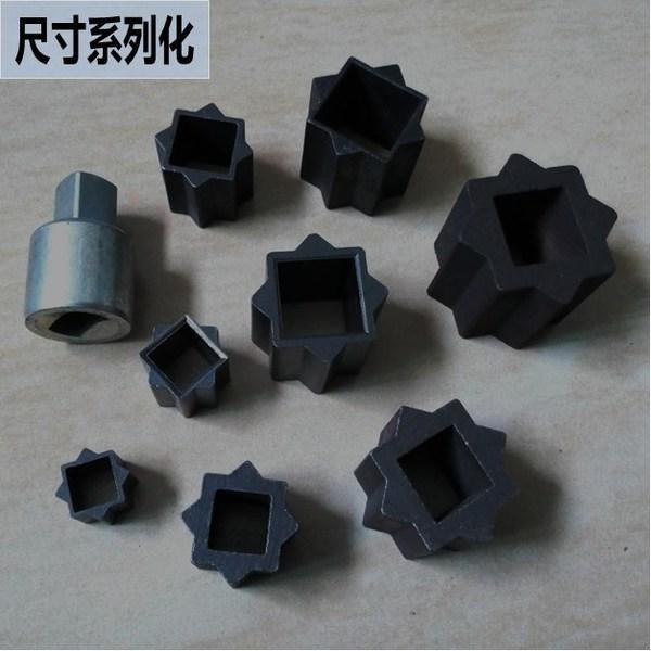 Double square adapter reducing star for pneumatic actuator valve