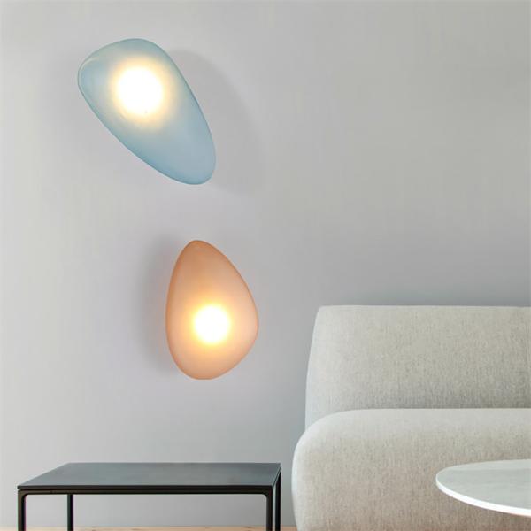 Nordic LED Wall Lamps Living Room Designer Lamp Modern Glass Pebble Wall Light （WH-OR-22）