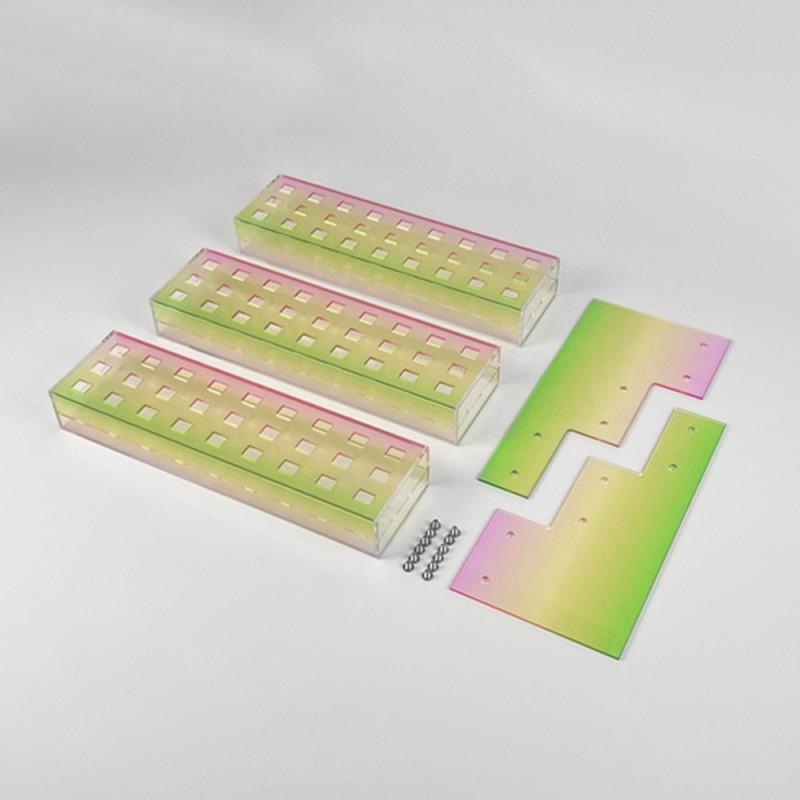 Supermarket Three-Layer Acrylic Ladder Display Stand Gradient Trapezoidal Products Shelf Stand