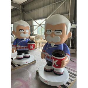 KFC FRP Sculptures - Corporate Image IP for Chain Store Check-in Dolls
