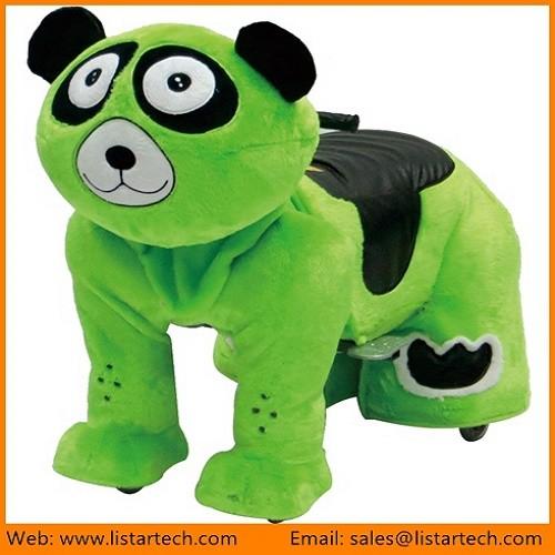 Amusement Simulation Plush Animal Electric Car, Plush Electric Toy Rides, Animal Riding