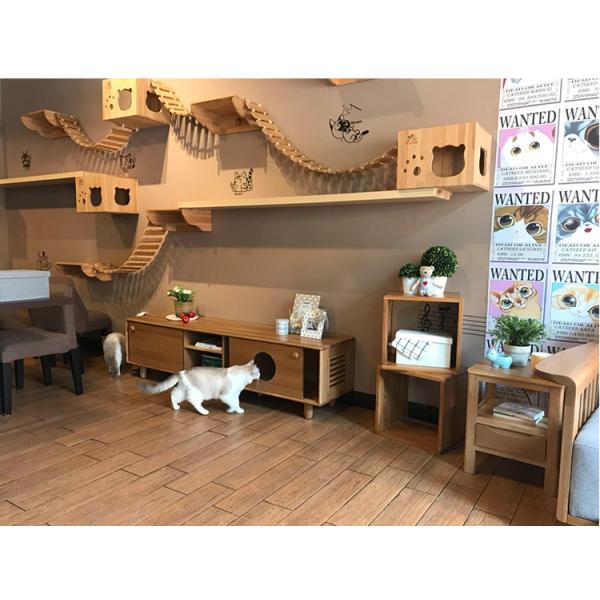 Cat Hammock with Two Removable Covers and Raised Wooden Frame Customized Logo Acceptable