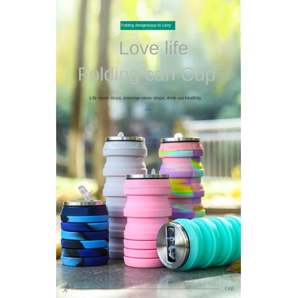 Складной силиконовый гель бутылка с водой 480 мл складной силиконовой кофейной кружки