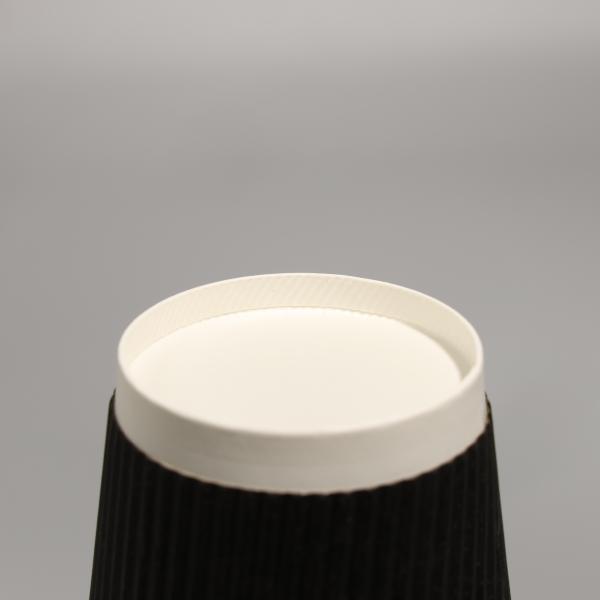 12OZ Disposable Paper Cup Single / Double Wall Paper Coffee Cups With Snap On Lids