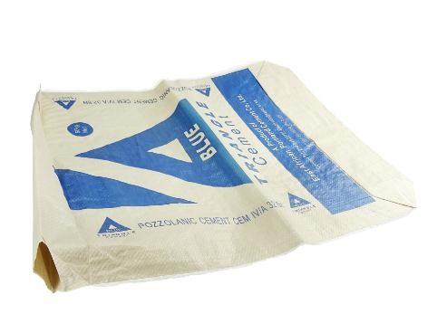 Polypropylene Cement Valve Bags , Valve Type Cement Packing Bag Recycled