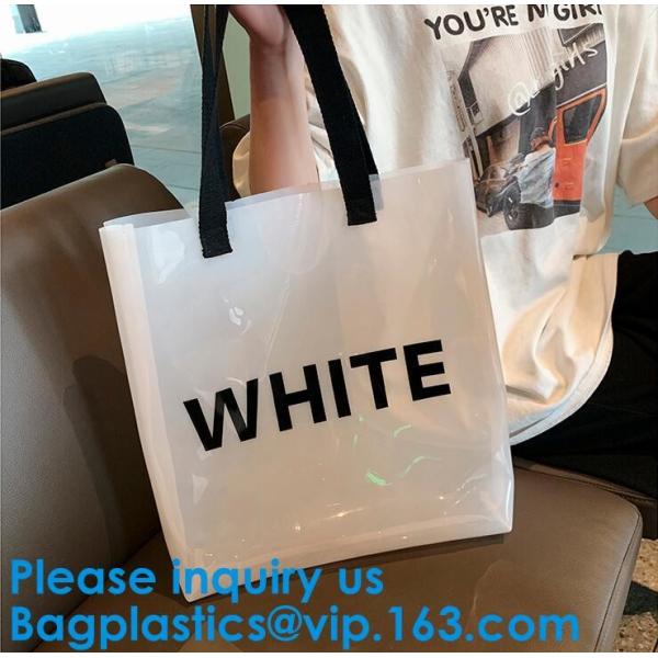 Clear Shopping Bag PVC Handbag Fashion Big Bags Jelly Package Large Transparent Tote Bag Shoulder Bag Leisure Beach Bag