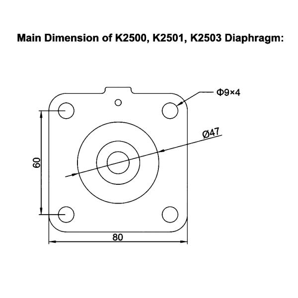 K2500 K2501 1'Kit de reparación de diafragma de caucho nitrílico para válvula de pulso de Goyen CA25T CA25DD