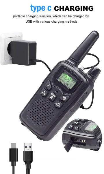 5km Extended Range rechargeable outdoor Walkie Talkies manufacturer- 8/22 Channel Handheld Two Way Radio 0.5W 446/462MHz