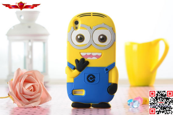 New Hot Selling Fashion Cartoon Silicone Case For Huawei Ascend P6 High Quality