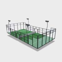 Área padrão material da corte de Padel do PE, superfície da corte de Padel com grama falsificada