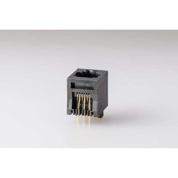 PBT чернят 6P6C 180 степень RJ11 Jack без платы вниз RJ11 модульного Jack уха