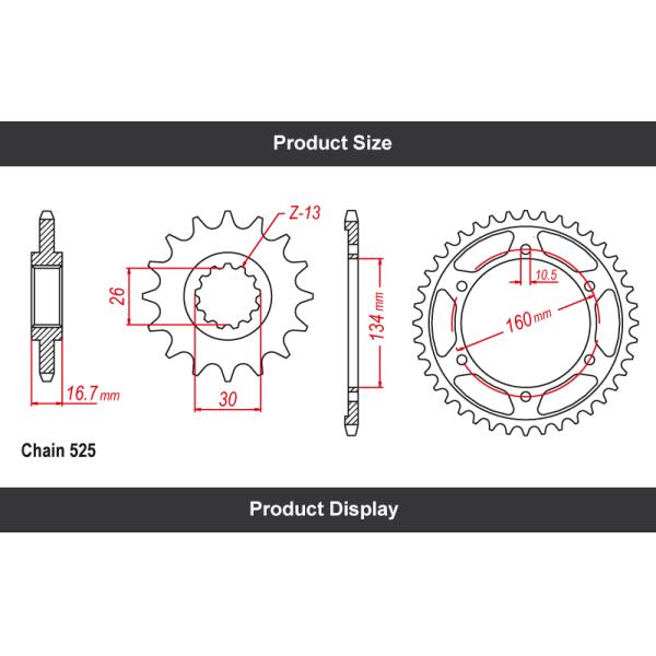 108L Custom Motorcycle Chains and Sprocket Kits for Honda CBR 600 F4i