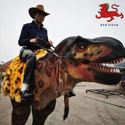 Theme Park Realistic Stilts Dinosaur Costume Ride High Interactivity With Movement / Sound