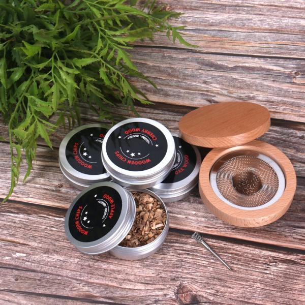 Kit de coctelería para fumadores Antiguo fuego Bebida Fumadora Coctelería de madera Fumada Caja de herramientas Barra de vinos Humo de burbujas Fabricante de especias de madera