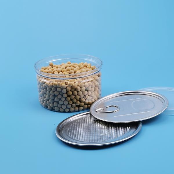 400ml FDA Peanuts Clear PET Leak Proof Plastic Food Jars