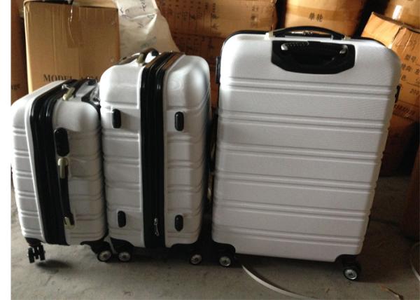 Customized ABS Trolley Luggage , 3 Pcs Luggage Travel Set Bag Abs Trolley Suitcase