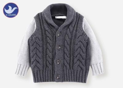 Shawl Collar Kids Sweater Coat Cable Knitting Thick Winter Boys Warm Jacket