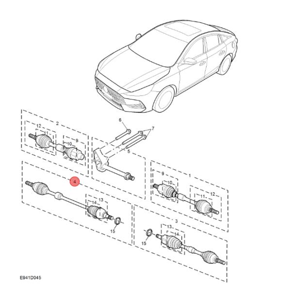 OEM NO 10719315 MG5/Roewe I5 Equipo de semieje delantero derecho 100x11x11cm Suministro directo
