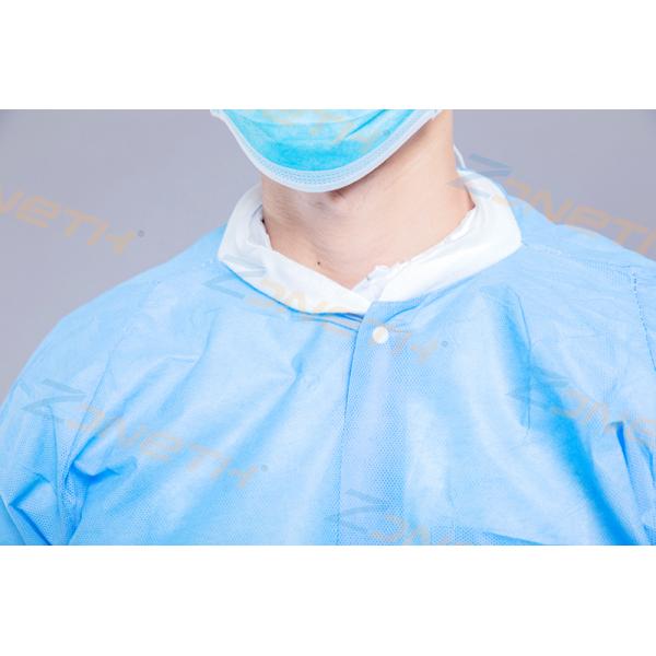 Visitor Blue Non Woven SMS 35g Disposable Lab Coat