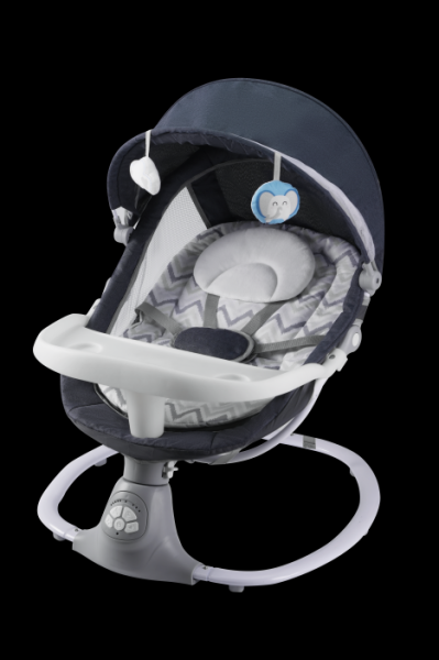 Blue Automatic Infant Bouncer Folding Electric Swing For Newborn