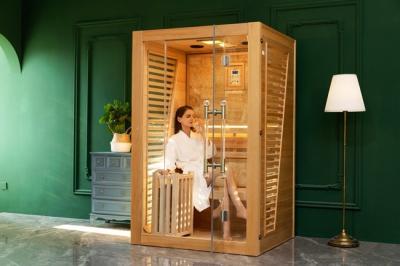 Commercial Redwood Cedar Steam Sauna Room 1 Person