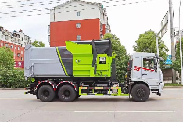 Energy Type Pure Electric 18CBM Hydraulic Hook Lift Rear Loading Trash Bin Waste Collection Vehicle for Waste Management