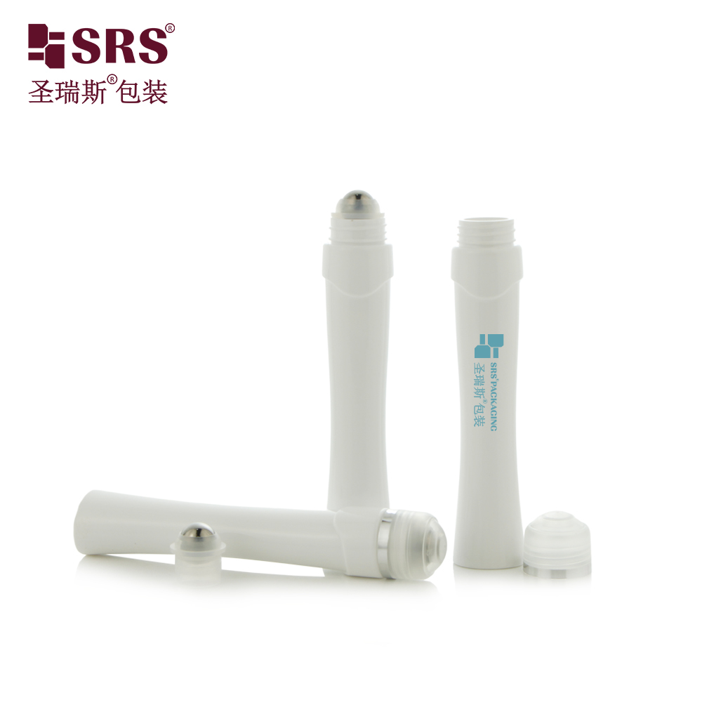 Curved PETG Roll On Bottle 12ml With Stainless Steel Roller Ball for Skin Care Liquid