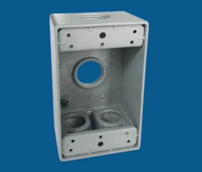 1 Gang Waterproof Electrical Box / Exterior Outlet Box With 4 Outlet Holes